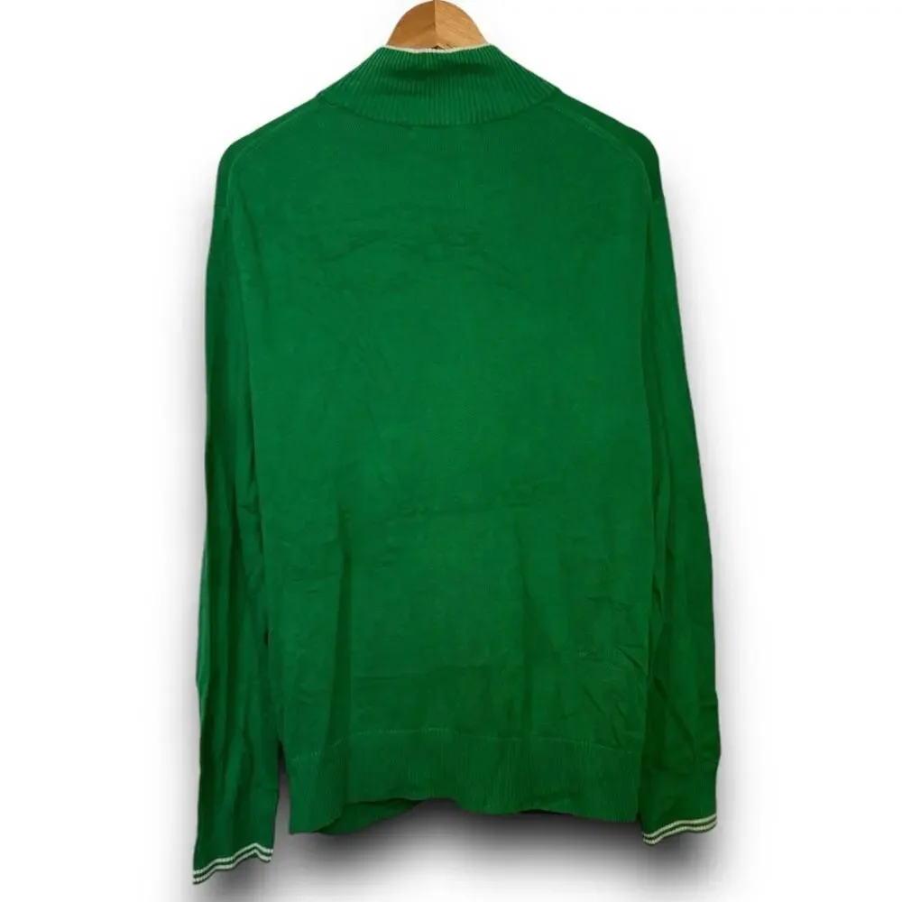 Banana Republic Men’s Green Wool Cotton Blend Full Zip Sweater Jacket Large